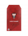 Funda para iPhone 13 del Albacete Escudo Patron Rojo Transparente - Licencia Oficial Albacete Balompié