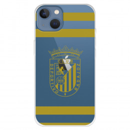 Funda para iPhone 13 del Badajoz Escudo Amarillo Transparente - Licencia Oficial Club Deportivo Badajoz