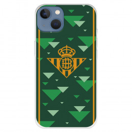 Funda para iPhone 13 del Betis Escudo Amarillo Fondo Verde - Licencia Oficial Real Betis Balompié