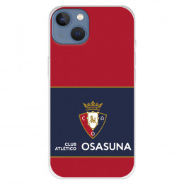 Funda para iPhone 13 del Osasuna Escudo Fondo Rojo y azul - Licencia Oficial CA Osasuna