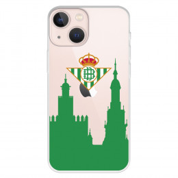 Funda para iPhone 13 Mini del Betis Escudo Betis Ciudad - Licencia Oficial Real Betis Balompié