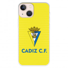 Funda para iPhone 13 Mini del Cádiz Fondo Amarillo - Licencia Oficial Cádiz CF