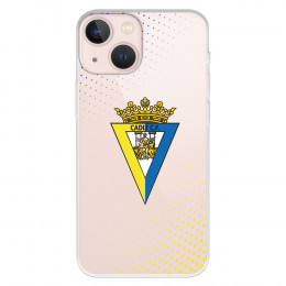 Funda para iPhone 13 Mini del Cádiz Escudo Transparente - Licencia Oficial Cádiz CF