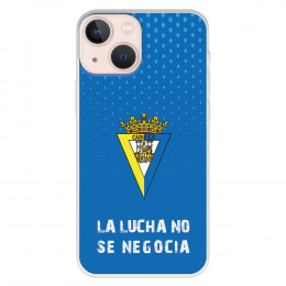 Funda para iPhone 13 Mini del Cádiz La Lucha No Se Negocia - Licencia Oficial Cádiz CF