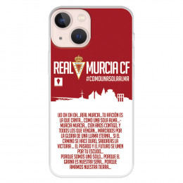 Funda para iPhone 13 Mini del Real Murcia Tu Afición es la que Canta - Licencia Oficial Real Murcia