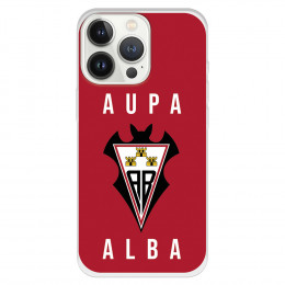 Funda para iPhone 13 Pro del Albacete Escudo Aupa Alba - Licencia Oficial Albacete Balompié