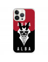 Funda para iPhone 13 Pro del Albacete Escudo Aupa Alba Blanco - Licencia Oficial Albacete Balompié