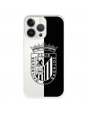 Funda para iPhone 13 Pro del Badajoz Escudo Fondo Negro y transparente - Licencia Oficial Club Deportivo Badajoz