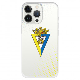 Funda para iPhone 13 Pro del Cádiz Escudo Transparente - Licencia Oficial Cádiz CF