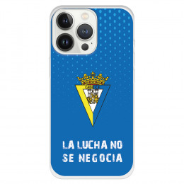 Funda para iPhone 13 Pro del Cádiz La Lucha No Se Negocia - Licencia Oficial Cádiz CF