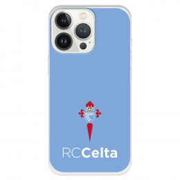 Funda para iPhone 13 Pro del Celta Escudo Fondo Azul - Licencia Oficial RC Celta