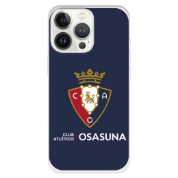 Funda para iPhone 13 Pro del Osasuna Escudo Fondo Azul - Licencia Oficial CA Osasuna