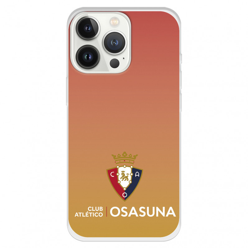 Funda para iPhone 13 Pro del Osasuna Escudo Fondo Degradado Naranja - Licencia Oficial CA Osasuna