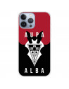 Funda para iPhone 13 Pro Max del Albacete Escudo Aupa Alba Blanco - Licencia Oficial Albacete Balompié