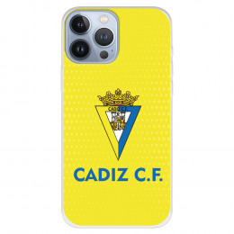 Funda para iPhone 13 Pro Max del Cádiz Fondo Amarillo - Licencia Oficial Cádiz CF