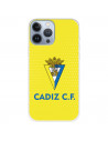 Funda para iPhone 13 Pro Max del Cádiz Fondo Amarillo - Licencia Oficial Cádiz CF