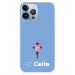 Funda para iPhone 13 Pro Max del Celta Escudo Fondo Azul - Licencia Oficial RC Celta