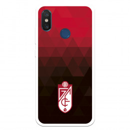 Funda para Xiaomi Mi 8 del Granada CF Escudo - Fondo Rojo y Negro Escudo - Fondo Rojo y Negro - Licencia Oficial Granada CF