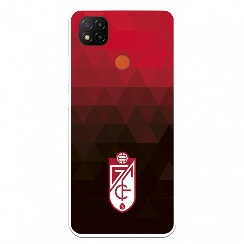 Funda para Xiaomi Redmi 9C del Granada CF Escudo - Fondo Rojo y Negro Escudo - Fondo Rojo y Negro - Licencia Oficial Granada CF
