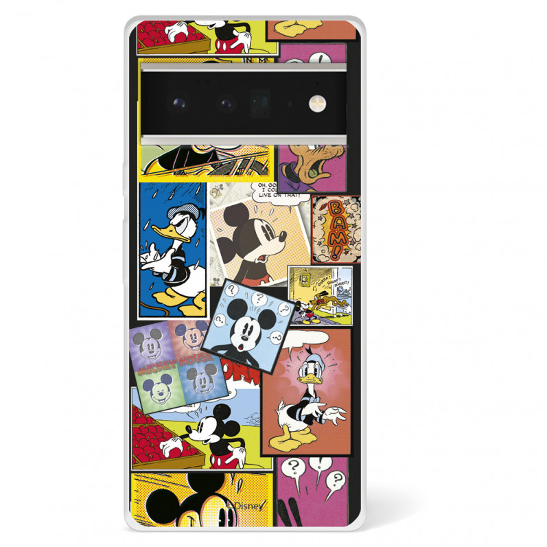 Funda para Google Pixel 6 Pro Oficial de Disney Mickey Comic - Clásicos Disney