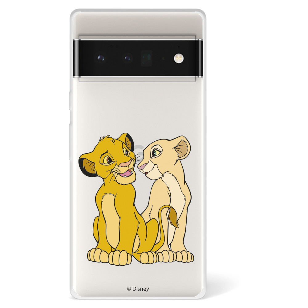 Funda para Xiaomi Redmi 10A Oficial de Disney Simba y Nala Silueta - El Rey  León