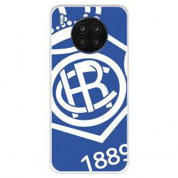 Funda para Huawei Honor 50 Lite del Recre Escudo Fondo Azul - Licencia Oficial Real Club Recreativo de Huelva