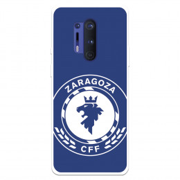 Funda para OnePlus 8 Pro del Zaragoza CF Femenino Escudo Grande Fondo Azul  - Licencia Oficial Zaragoza CF Femenino