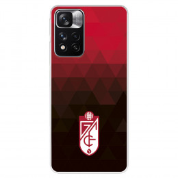 Funda para Xiaomi Redmi Note 11 del Granada CF Escudo - Fondo Rojo y Negro  - Licencia Oficial Granada CF
