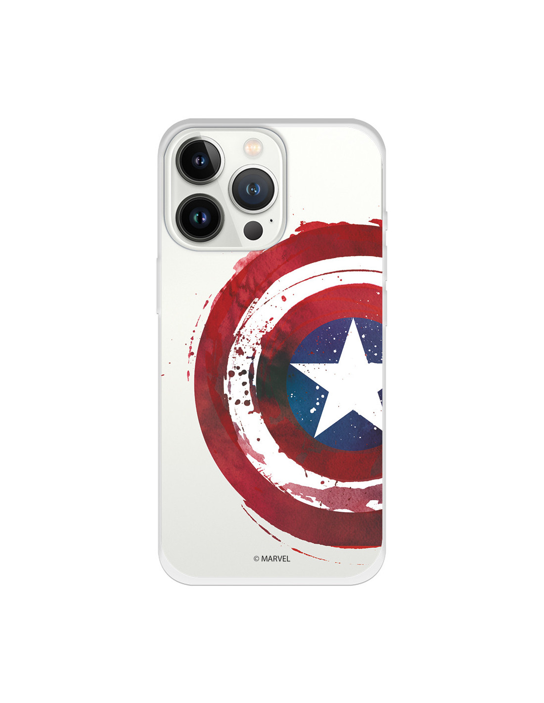 Funda para Xiaomi 13T Oficial de Marvel Capitán América Escudo Transparente  - Marvel