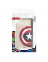 Funda para iPhone 13 Pro Oficial de Marvel Capitán América Escudo Transparente - Marvel