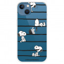 Funda para iPhone 13 Oficial de Peanuts Snoopy rayas - Snoopy
