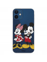 Funda para iPhone 12 Mini Oficial de Disney Mickey y Minnie Posando - Clásicos Disney