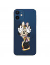 Funda para iPhone 12 Mini Oficial de Disney Minnie Posando - Clásicos Disney