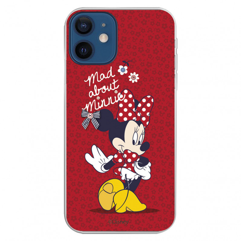 Funda para iPhone 12 Mini Oficial de Disney Minnie Mad About - Clásicos Disney
