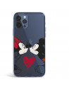 Funda para iPhone 12 Pro Max Oficial de Disney Mickey y Minnie Beso - Clásicos Disney