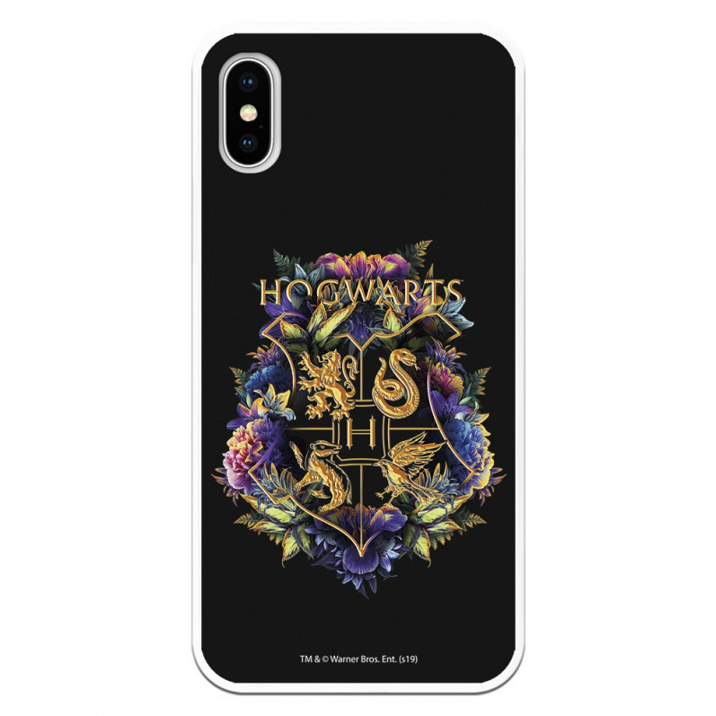 Funda para iPhone X Oficial de Harry Potter Hogwarts Floral - Harry Potter