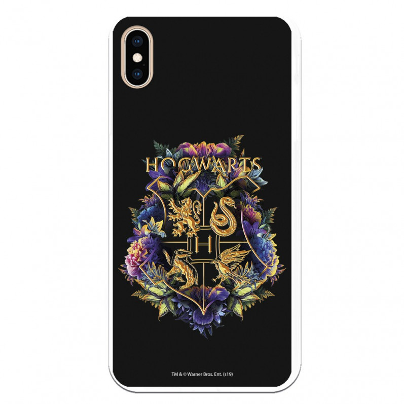 Funda para iPhone XS Max Oficial de Harry Potter Hogwarts Floral - Harry Potter