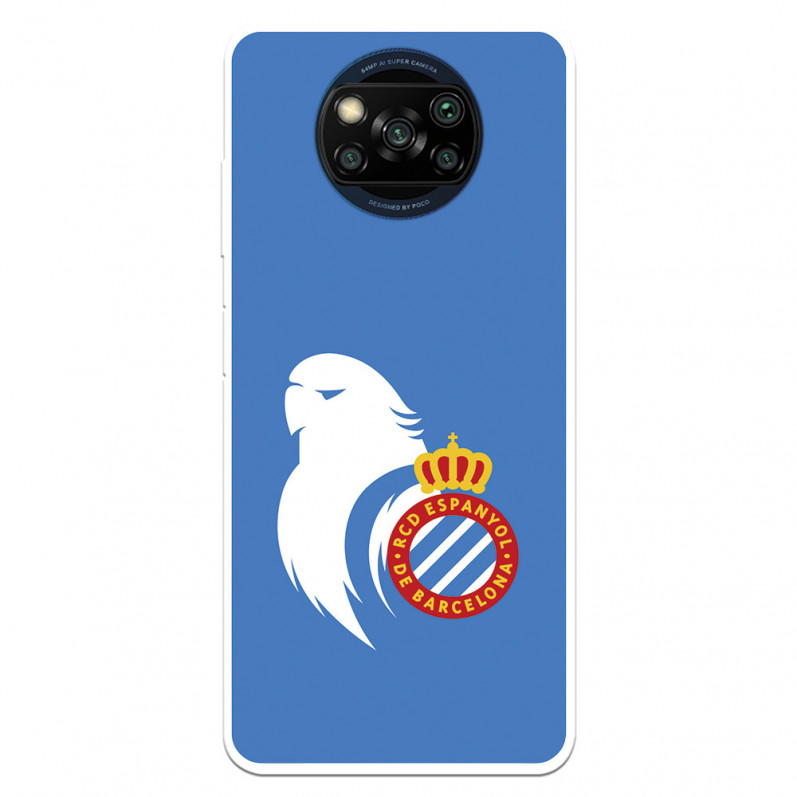 Funda para Xiaomi Poco X3 del RCD Espanyol Escudo Perico  - Licencia Oficial RCD Espanyol