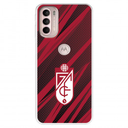 Funda para Motorola Moto G41 del Granada CF Escudo - Líneas Rojas y Negras  - Licencia Oficial Granada CF