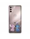 Funda para Motorola Moto G41 Oficial de Disney Angel & Stitch Beso - Lilo & Stitch