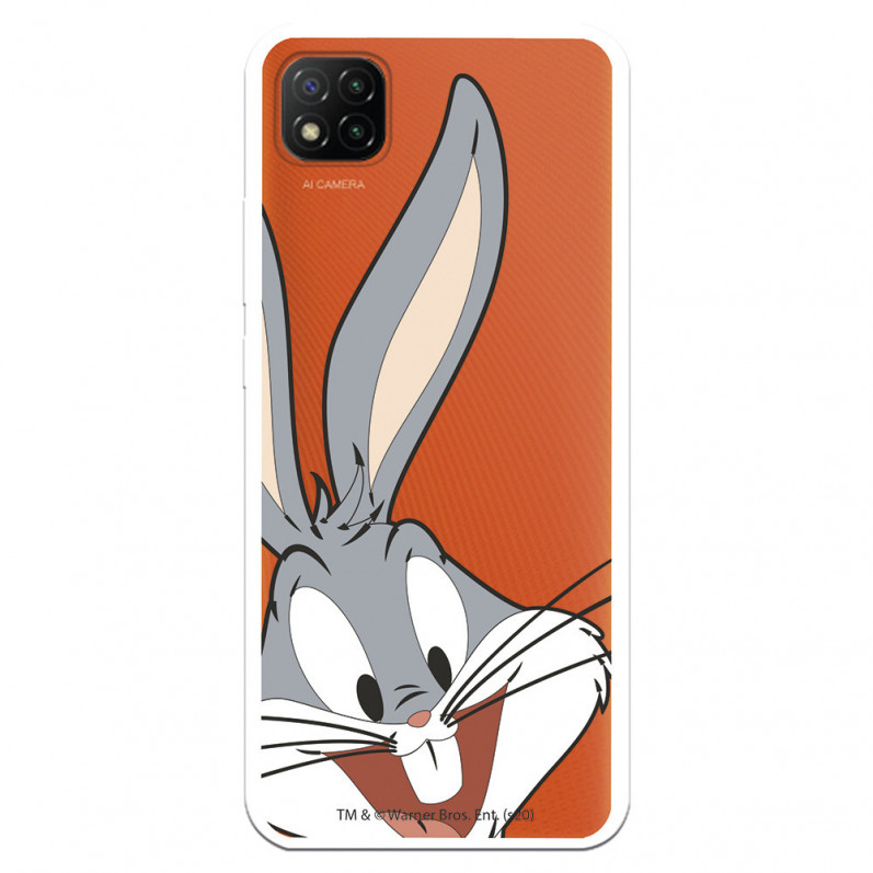 Funda para Xiaomi Redmi 9C Oficial de Warner Bros Bugs Bunny Silueta Transparente - Looney Tunes