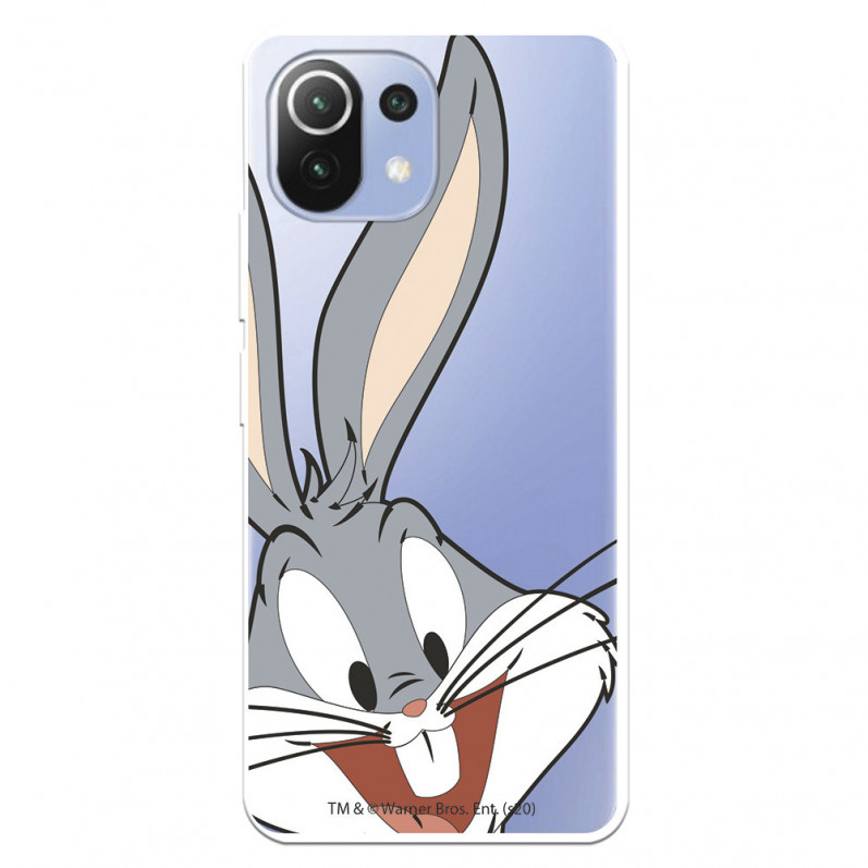 Funda para Xiaomi Mi 11 Lite Oficial de Warner Bros Bugs Bunny Silueta Transparente - Looney Tunes