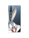 Funda para Xiaomi Mi 10 Oficial de Warner Bros Bugs Bunny Silueta Transparente - Looney Tunes