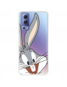 Funda para Vivo Y72 5G Oficial de Warner Bros Bugs Bunny Silueta Transparente - Looney Tunes