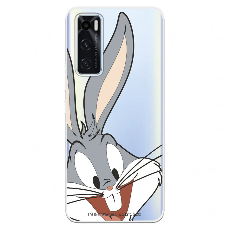 Funda para Vivo Y70 Oficial de Warner Bros Bugs Bunny Silueta Transparente - Looney Tunes