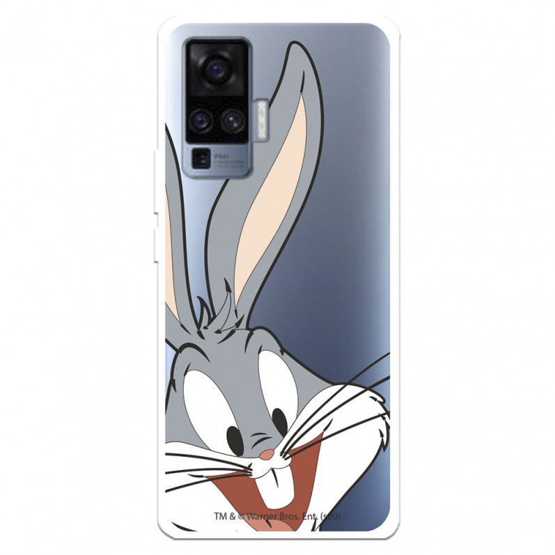 Funda para Vivo X51 Oficial de Warner Bros Bugs Bunny Silueta Transparente - Looney Tunes
