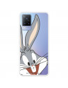 Funda para Vivo V21 5G Oficial de Warner Bros Bugs Bunny Silueta Transparente - Looney Tunes