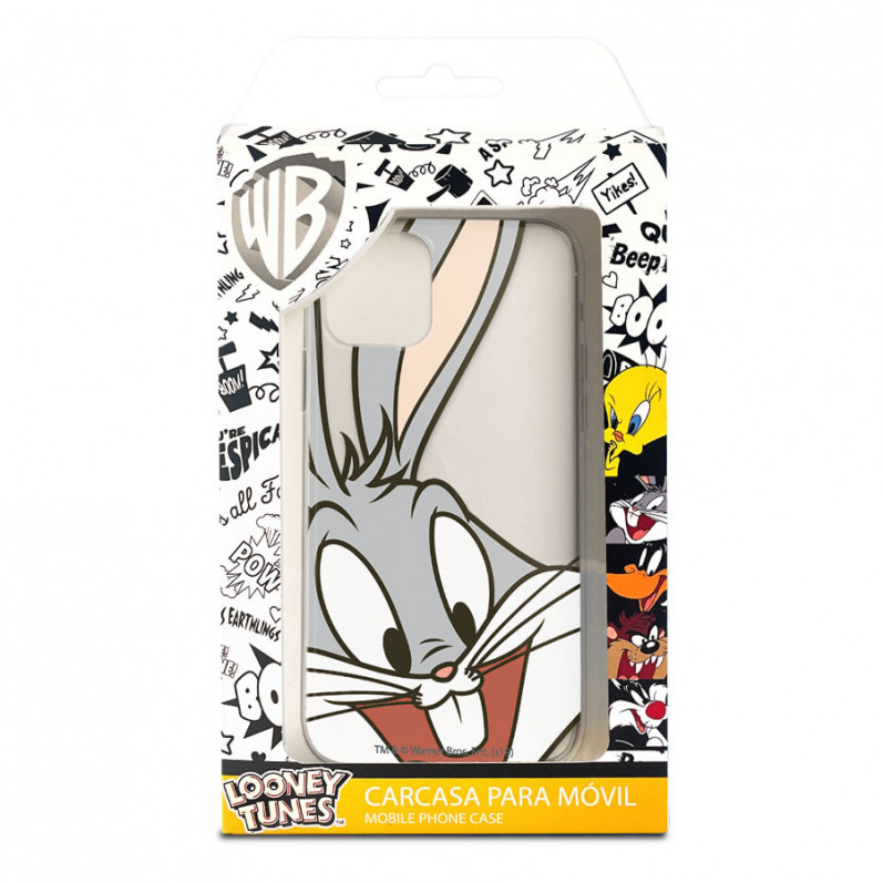 Funda para Samsung Galaxy S21 FE Oficial de Warner Bros Bugs Bunny Silueta Transparente - Looney Tunes
