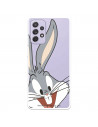 Funda para Samsung Galaxy A72 5G Oficial de Warner Bros Bugs Bunny Silueta Transparente - Looney Tunes