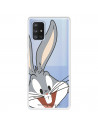 Funda para Samsung Galaxy A71 5G Oficial de Warner Bros Bugs Bunny Silueta Transparente - Looney Tunes